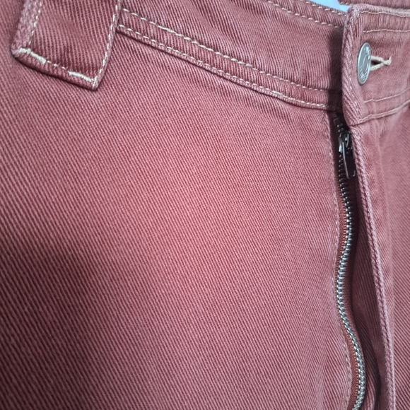Twik Organic Cotton Cargo Pants | Burgundy | High Waist | Petite Small - Picture 7 of 10